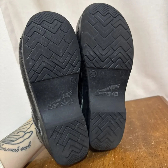Dansko EU 36 US 5.5 Clogs Leather Metallic Gray Professional Comfort Shoes Nurse - Picture 7 of 11